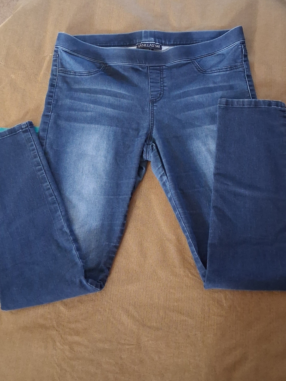 Vanilla Star Indigo Faded Pull On Stretch Jeggings XL